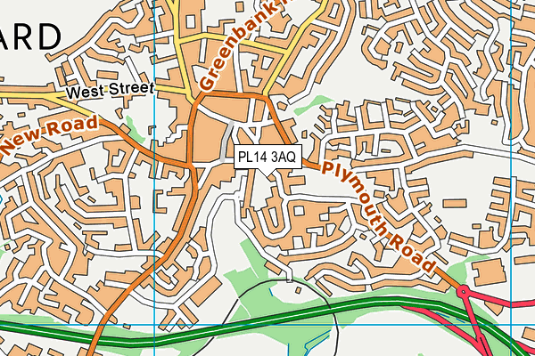 PL14 3AQ map - OS VectorMap District (Ordnance Survey)