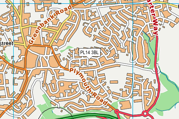 PL14 3BL map - OS VectorMap District (Ordnance Survey)