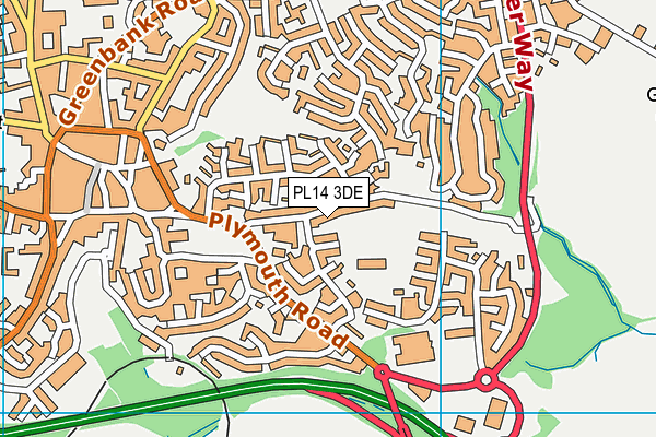 PL14 3DE map - OS VectorMap District (Ordnance Survey)