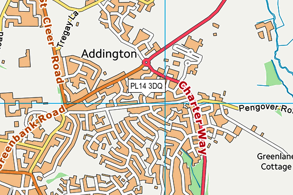 PL14 3DQ map - OS VectorMap District (Ordnance Survey)