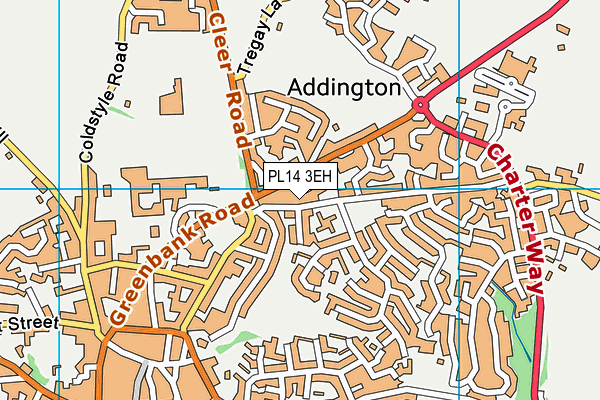 PL14 3EH map - OS VectorMap District (Ordnance Survey)