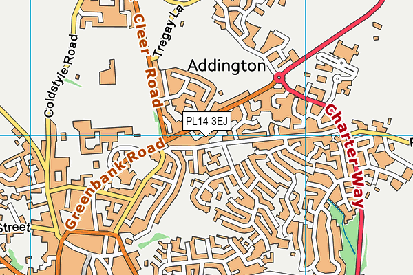 PL14 3EJ map - OS VectorMap District (Ordnance Survey)