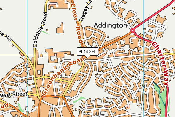 PL14 3EL map - OS VectorMap District (Ordnance Survey)