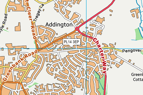 PL14 3EP map - OS VectorMap District (Ordnance Survey)