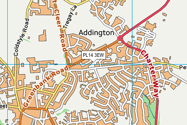 PL14 3EW map - OS VectorMap District (Ordnance Survey)