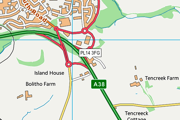 PL14 3FG map - OS VectorMap District (Ordnance Survey)