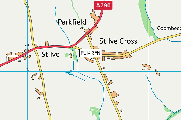 PL14 3FN map - OS VectorMap District (Ordnance Survey)