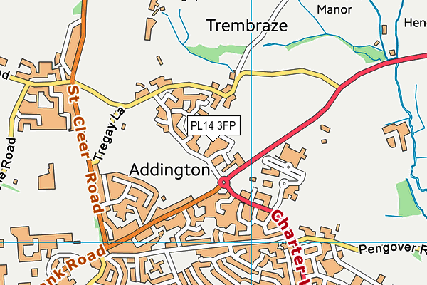 PL14 3FP map - OS VectorMap District (Ordnance Survey)