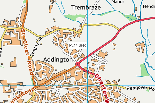 PL14 3FR map - OS VectorMap District (Ordnance Survey)