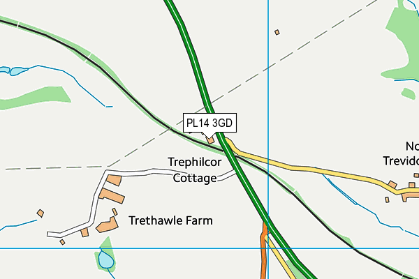 PL14 3GD map - OS VectorMap District (Ordnance Survey)