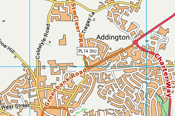 PL14 3HJ map - OS VectorMap District (Ordnance Survey)