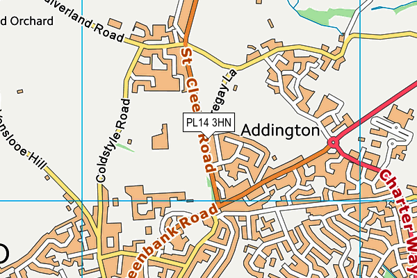 PL14 3HN map - OS VectorMap District (Ordnance Survey)