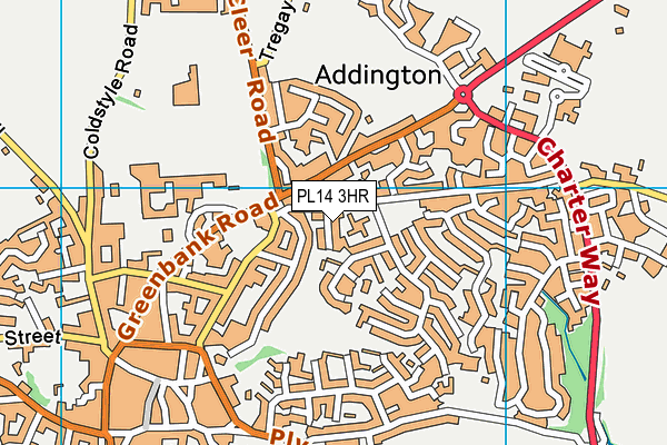 PL14 3HR map - OS VectorMap District (Ordnance Survey)