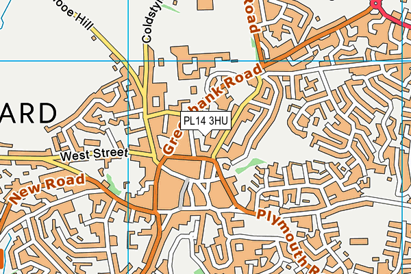 PL14 3HU map - OS VectorMap District (Ordnance Survey)