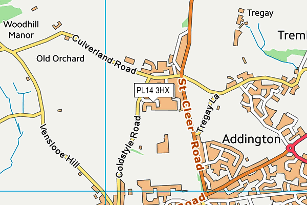 Lux Park map (PL14 3HX) - OS VectorMap District (Ordnance Survey)