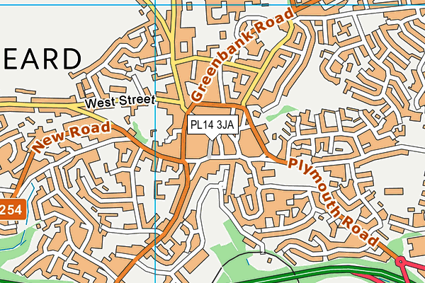 PL14 3JA map - OS VectorMap District (Ordnance Survey)