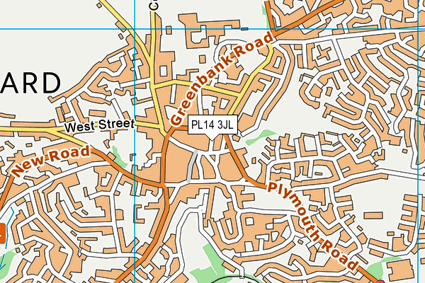 PL14 3JL map - OS VectorMap District (Ordnance Survey)