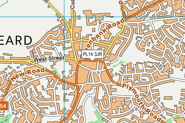 PL14 3JR map - OS VectorMap District (Ordnance Survey)