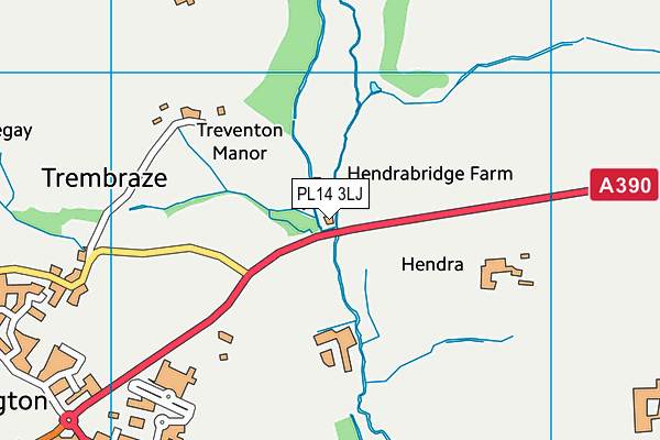 PL14 3LJ map - OS VectorMap District (Ordnance Survey)