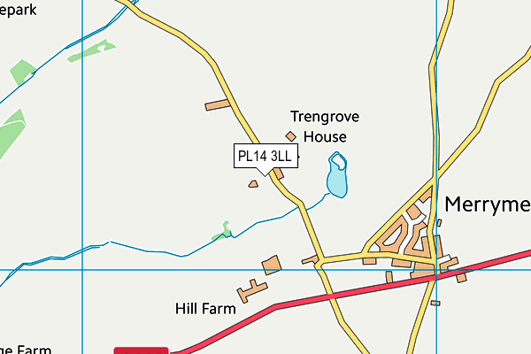 PL14 3LL map - OS VectorMap District (Ordnance Survey)