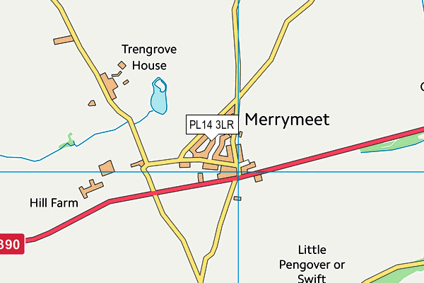 PL14 3LR map - OS VectorMap District (Ordnance Survey)