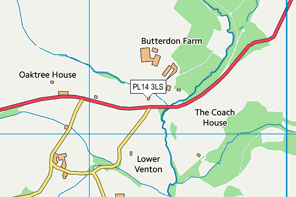 PL14 3LS map - OS VectorMap District (Ordnance Survey)