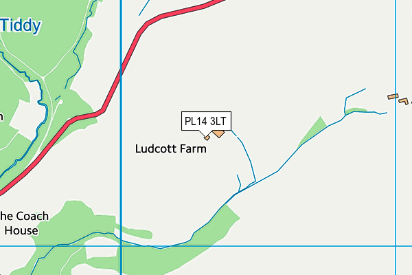 PL14 3LT map - OS VectorMap District (Ordnance Survey)