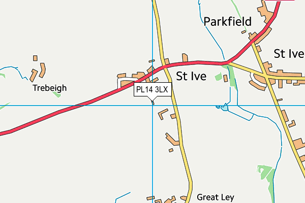 PL14 3LX map - OS VectorMap District (Ordnance Survey)