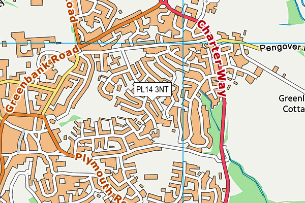 PL14 3NT map - OS VectorMap District (Ordnance Survey)