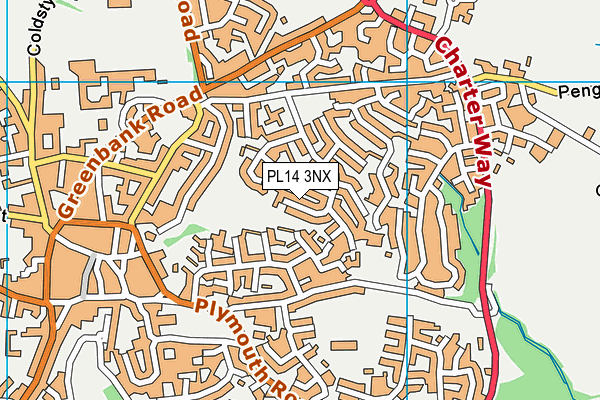 PL14 3NX map - OS VectorMap District (Ordnance Survey)