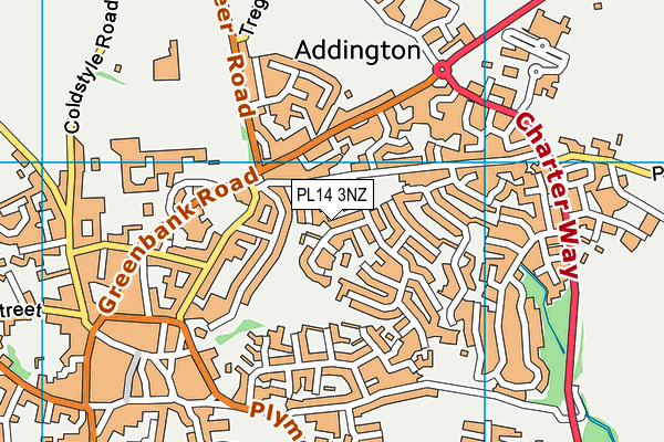 PL14 3NZ map - OS VectorMap District (Ordnance Survey)