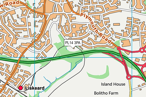 PL14 3PA map - OS VectorMap District (Ordnance Survey)