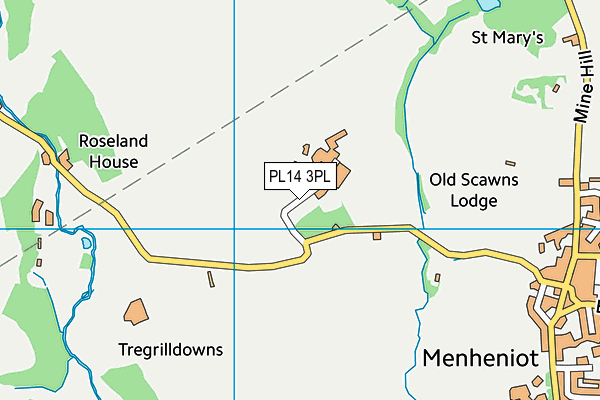 PL14 3PL map - OS VectorMap District (Ordnance Survey)
