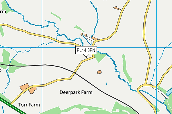 PL14 3PN map - OS VectorMap District (Ordnance Survey)