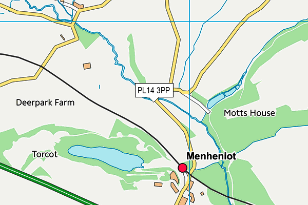 PL14 3PP map - OS VectorMap District (Ordnance Survey)