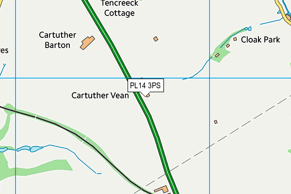 PL14 3PS map - OS VectorMap District (Ordnance Survey)