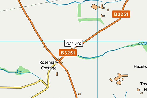 PL14 3PZ map - OS VectorMap District (Ordnance Survey)