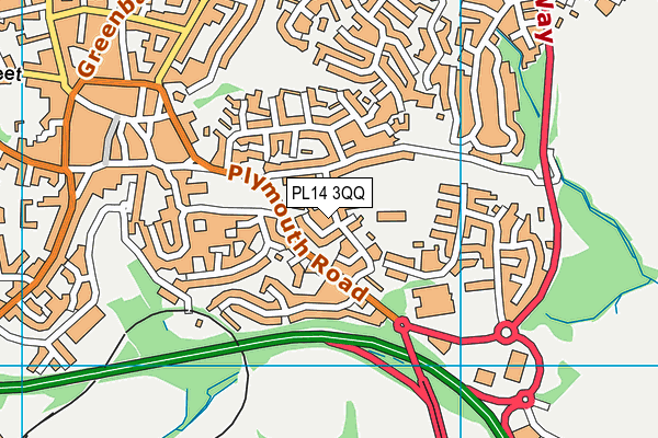 PL14 3QQ map - OS VectorMap District (Ordnance Survey)