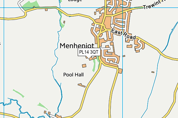 PL14 3QT map - OS VectorMap District (Ordnance Survey)