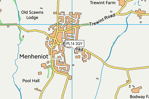 Menheniot Sports Field map (PL14 3QY) - OS VectorMap District (Ordnance Survey)