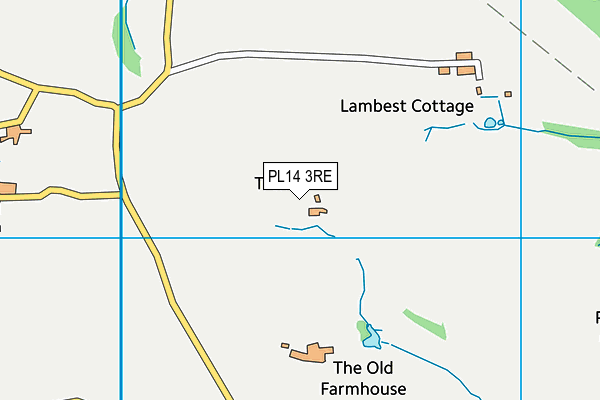 PL14 3RE map - OS VectorMap District (Ordnance Survey)