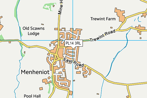 PL14 3RL map - OS VectorMap District (Ordnance Survey)