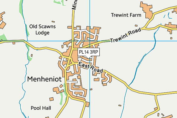 PL14 3RP map - OS VectorMap District (Ordnance Survey)