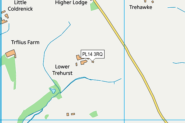 PL14 3RQ map - OS VectorMap District (Ordnance Survey)