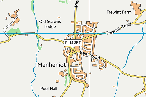 PL14 3RT map - OS VectorMap District (Ordnance Survey)