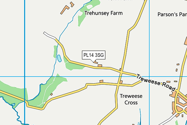 PL14 3SG map - OS VectorMap District (Ordnance Survey)