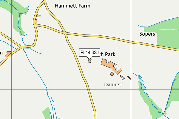 PL14 3SJ map - OS VectorMap District (Ordnance Survey)