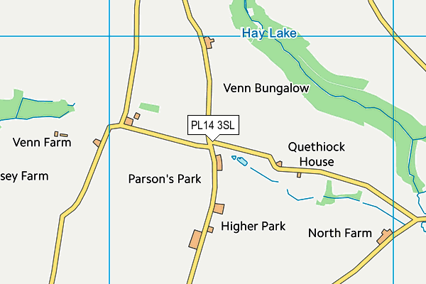 PL14 3SL map - OS VectorMap District (Ordnance Survey)