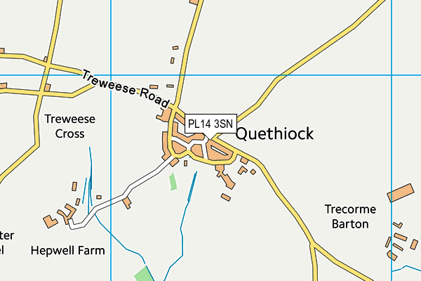 PL14 3SN map - OS VectorMap District (Ordnance Survey)