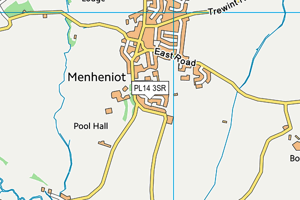 PL14 3SR map - OS VectorMap District (Ordnance Survey)